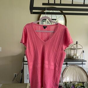 Torrid Pink Ribbed Blouse